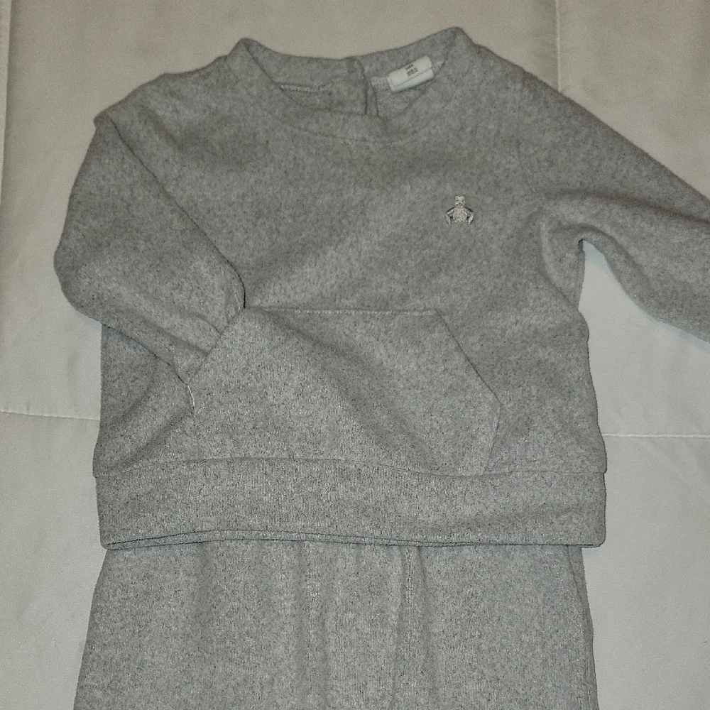 Gray Baby Sweatshirt and Pants Set